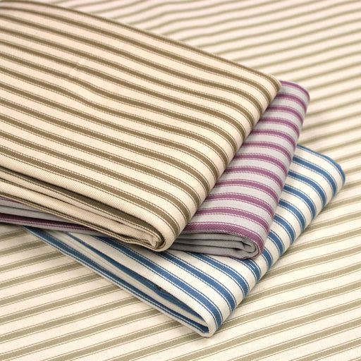 Tissu toile à matelas rayée 100% coton : nombreuses couleurs - COLLECTION CARNAC - TissusPapi.com