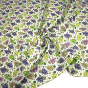 Tissu popeline coton Les grappes de raisin, collection SICILIA - TissusPapi.com