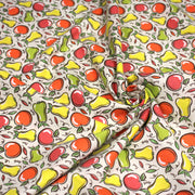 Tissu popeline coton Pommes et poires, collection SICILIA - TissusPapi.com