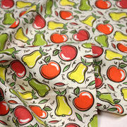 Tissu popeline coton Pommes et poires, collection SICILIA - TissusPapi.com