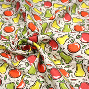 Tissu popeline coton Pommes et poires, collection SICILIA - TissusPapi.com