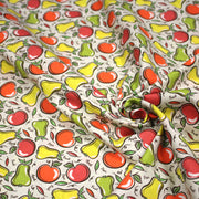 Tissu popeline coton Pommes et poires, collection SICILIA - TissusPapi.com