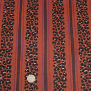 Tissu coton demi-natté LEOPARD & rayures : fond lin ou fond sienne chocolat - OEKO-TEX STANDARD 100 - TissusPapi.com