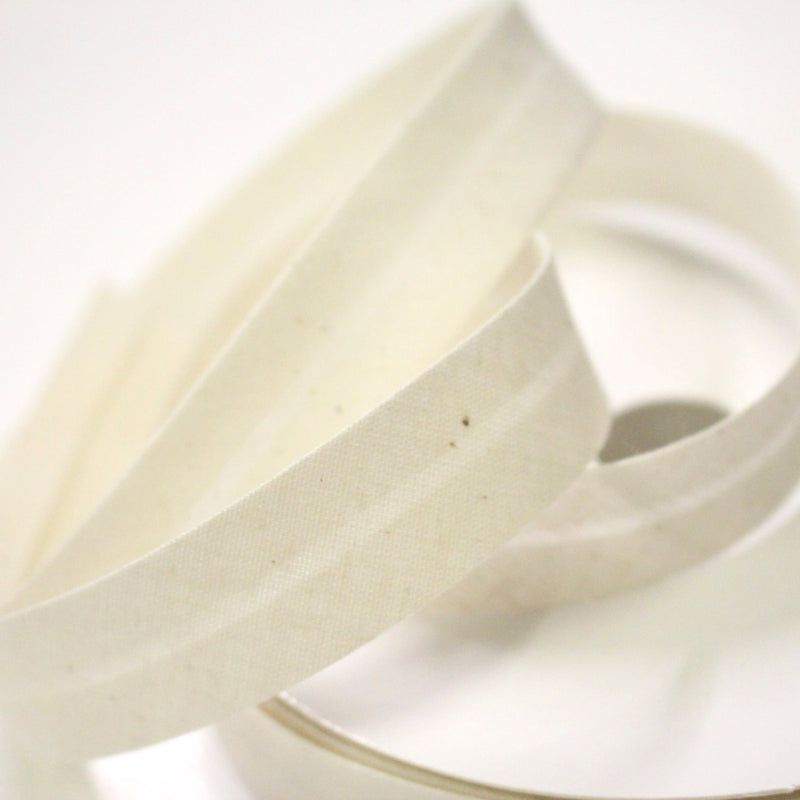 Biais de coton écru - Galette de 25 mètres - TissusPapi.com