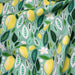 Tissu popeline coton vert, Citrons & feuilles de citronnier, collection SICILIA - TissusPapi.com