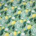 Tissu popeline coton vert, Citrons & feuilles de citronnier, collection SICILIA - TissusPapi.com