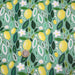 Tissu popeline coton vert, Citrons & feuilles de citronnier, collection SICILIA - TissusPapi.com