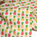 Tissu popeline coton Les ananas jaunes oranges rouges, collection SICILIA - TissusPapi.com