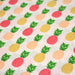 Tissu popeline coton Les ananas jaunes oranges rouges, collection SICILIA - TissusPapi.com