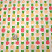 Tissu popeline coton Les ananas jaunes oranges rouges, collection SICILIA - TissusPapi.com