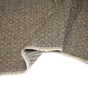 Tissu lainage tweed chevrons taupe à pois bleus - Fabrication italienne - TissusPapi.com