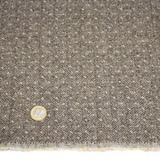 Tissu lainage tweed chevrons taupe à pois bleus - Fabrication italienne - TissusPapi.com