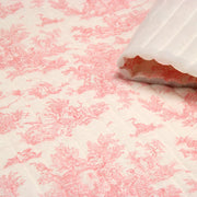 Tissu matelassé TOILE DE JOUY : nombreux motifs et couleurs : bleu, vert, rose ! Fabrication française - TissusPapi.com