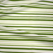 Tissu cotonnade aux rayures vertes et blanches - TissusPapi.com