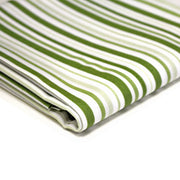Tissu cotonnade aux rayures vertes et blanches - TissusPapi.com