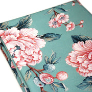 Tissu coton demi - natté INDIENNES FLEURIES : bleu ou blanc cassé - OEKO - TEX - TissusPapi.com