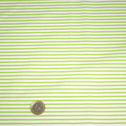 Tissu cotonnade aux rayures blanches et vert pomme - TissusPapi.com