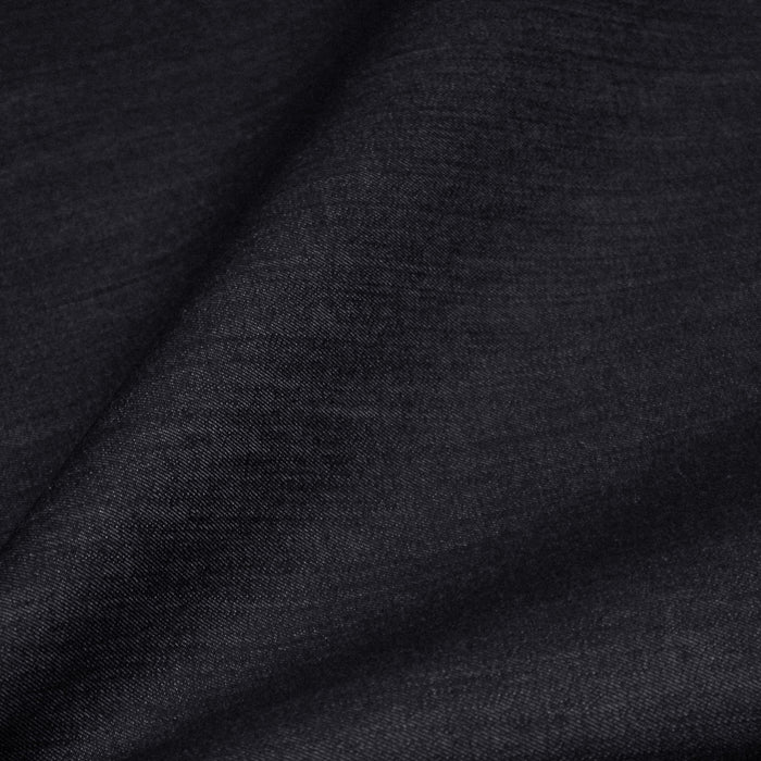 Tissu toile jean denim élasthanne bleu nuit 138cm de large - Fabrication italienne