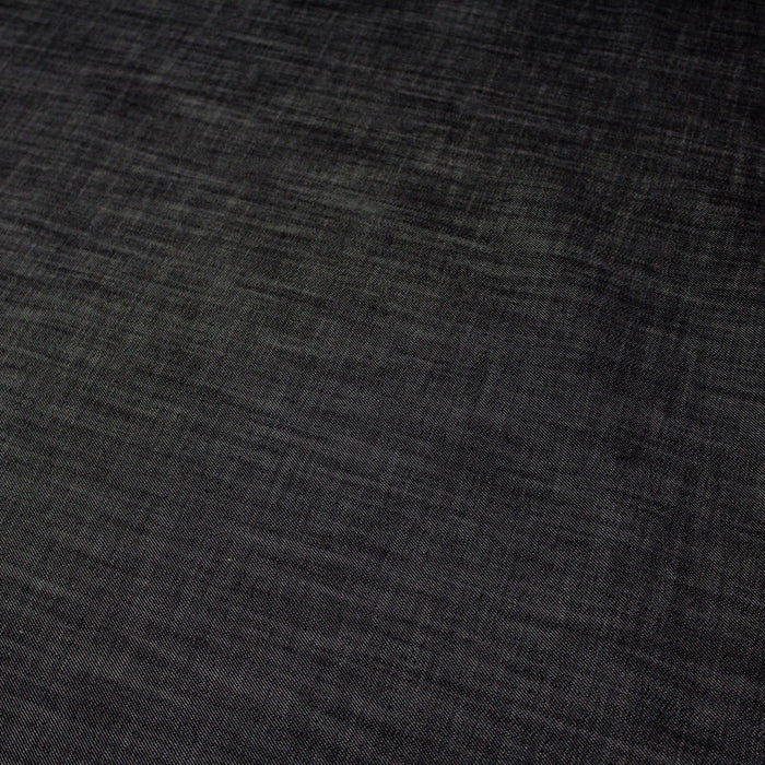 Tissu toile jean denim élasthanne noir 149cm de large - Fabrication italienne