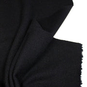 Tissu lainage bleu nuit presque noir, tissage fins carreaux, fabrication française - TissusPapi.com