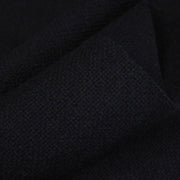 Tissu lainage bleu nuit presque noir, tissage fins carreaux, fabrication française - TissusPapi.com