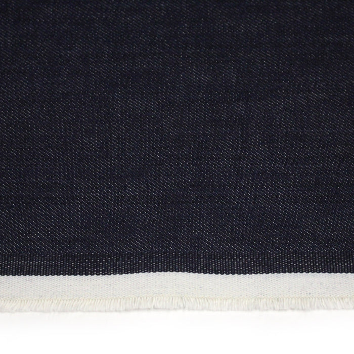 Tissu denim brut bleu, 100% coton, 430gr/m2 - Fabrication italienne