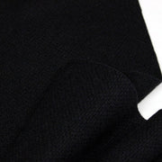 Tissu lainage bleu nuit presque noir, tissage fins carreaux, fabrication française - TissusPapi.com