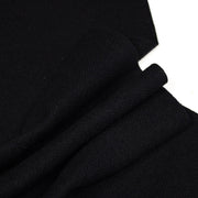 Tissu lainage bleu nuit presque noir, tissage fins carreaux, fabrication française - TissusPapi.com