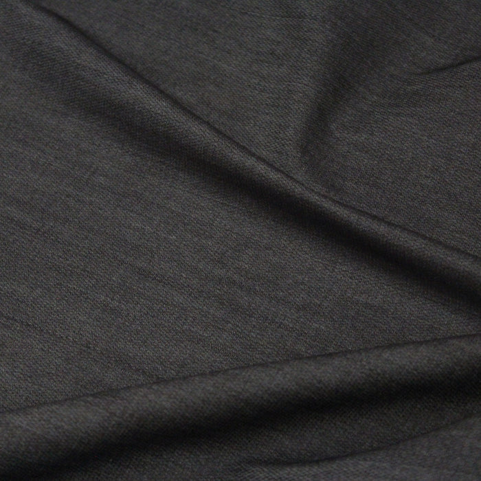 Tissu toile jean denim élasthanne gris façon Piqué de coton 148cm de large - Fabrication italienne