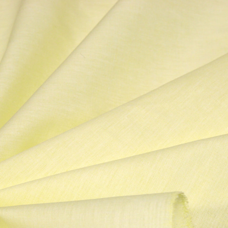 Tissu Chambray 100% coton jaune vanille