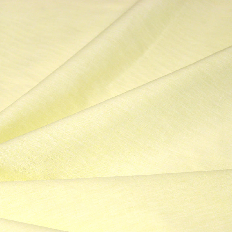 Tissu Chambray 100% coton jaune vanille