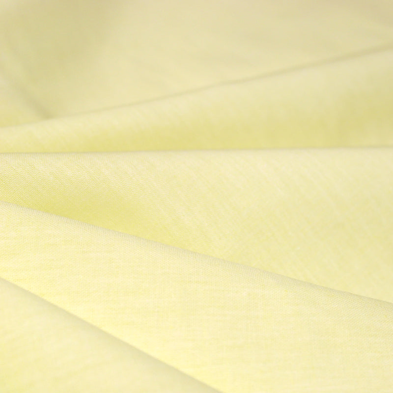 Tissu Chambray 100% coton jaune vanille
