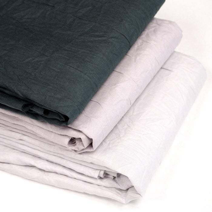 Tissu ramie froissé, fabriqué en France : blanc grisé, gris rosé, gris bleuté