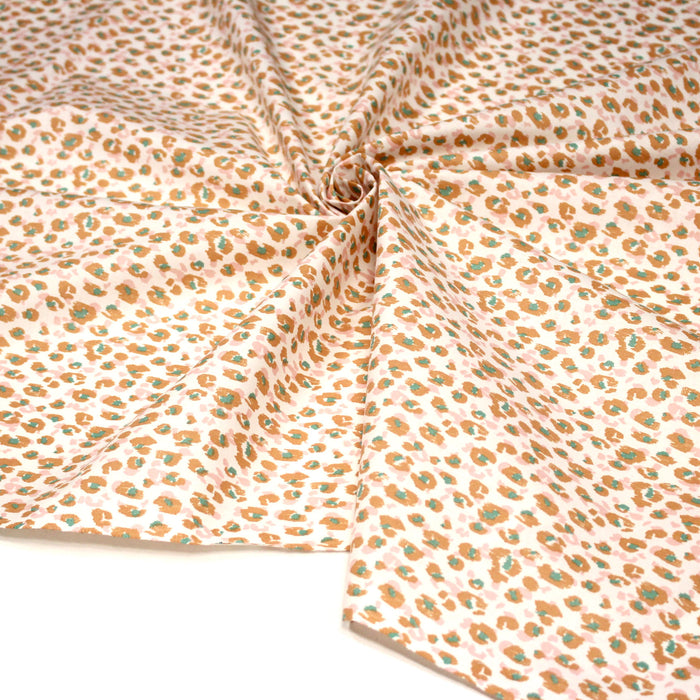 Tissu cotonnade LEOPARD, trois teintes disponibles - OEKO-TEX