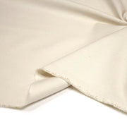Tissu Gabardine coton élasthanne écru uni - Fabrication italienne - TissusPapi.com