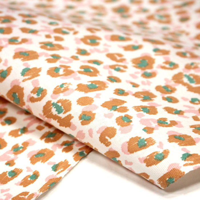 Tissu cotonnade LEOPARD, trois teintes disponibles - OEKO-TEX