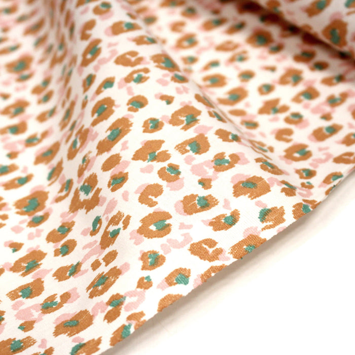 Tissu cotonnade LEOPARD, trois teintes disponibles - OEKO-TEX