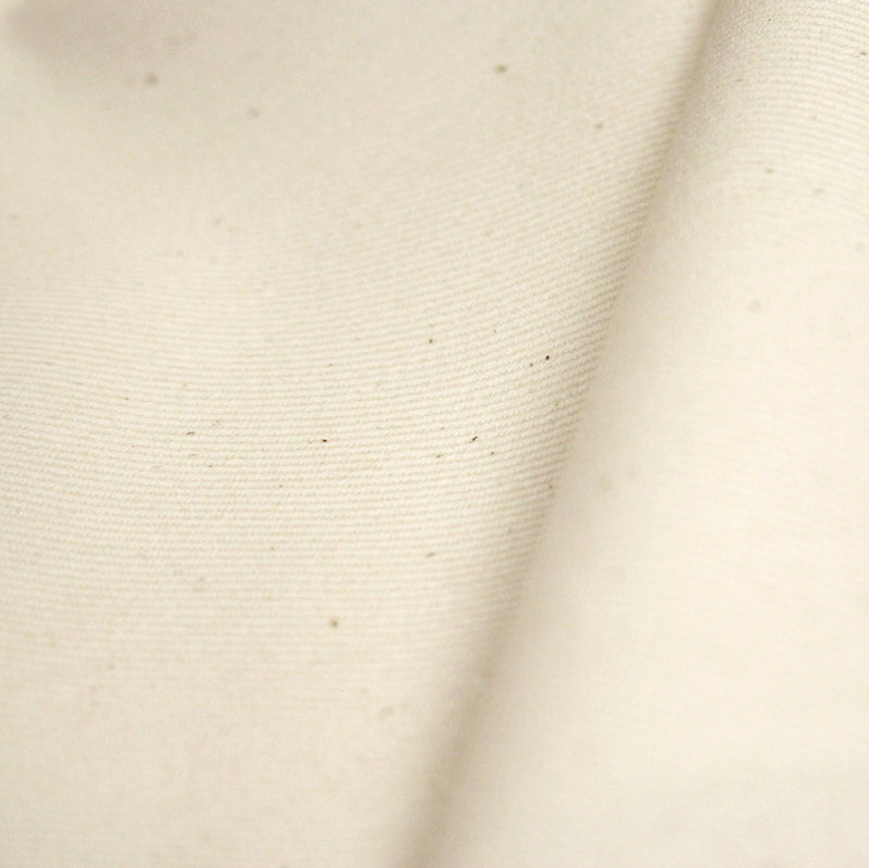 Tissu Gabardine coton élasthanne écru uni - Fabrication italienne - TissusPapi.com