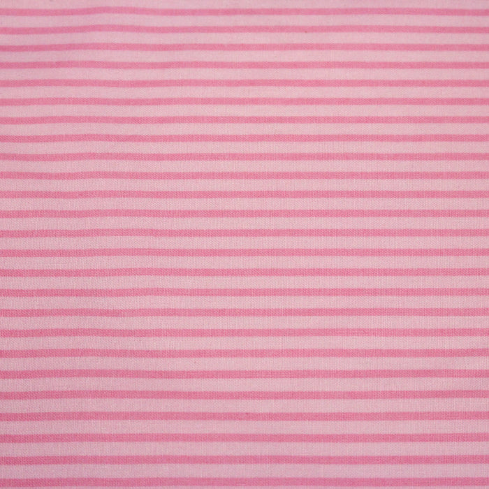 Tissu cotonnade aux rayures roses
