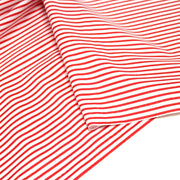 Tissu cotonnade aux rayures rouges et blanches - TissusPapi.com