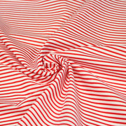 Tissu cotonnade aux rayures rouges et blanches - TissusPapi.com