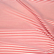 Tissu cotonnade aux rayures rouges et blanches - TissusPapi.com