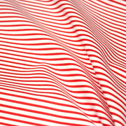 Tissu cotonnade aux rayures rouges et blanches - TissusPapi.com