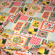 Tissu cotonnade CITRONS, FRUITS ET VICHY MULTICO - COLLECTION SICILIA - OEKO - TEX STANDARD 100 - TissusPapi.com