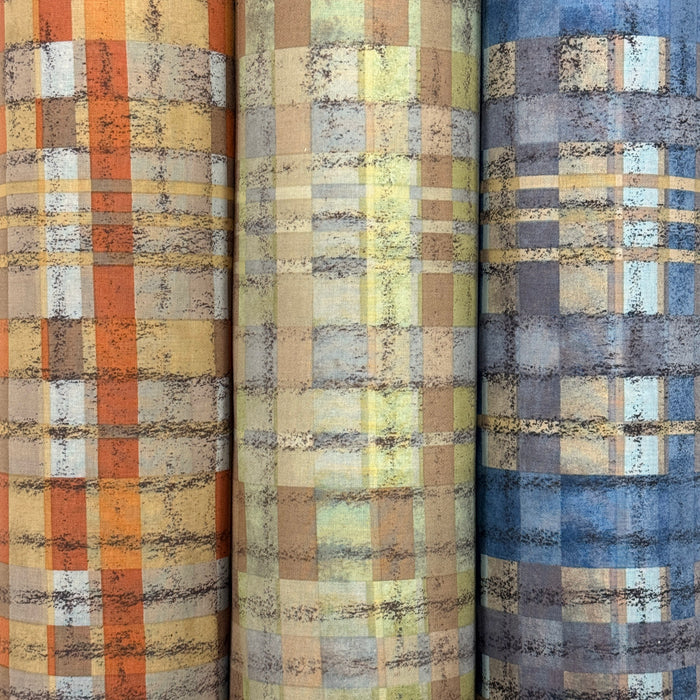 Tissu cotonnade motif PAPIER PEINT SEVENTIES : trois couleurs dispo