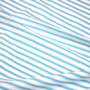 Tissu cotonnade aux rayures blanches & bleu turquoise - TissusPapi.com
