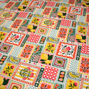 Tissu cotonnade CITRONS, FRUITS ET VICHY MULTICO - COLLECTION SICILIA - OEKO - TEX STANDARD 100 - TissusPapi.com