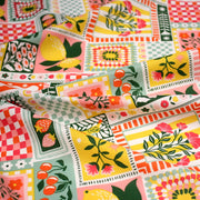 Tissu cotonnade CITRONS, FRUITS ET VICHY MULTICO - COLLECTION SICILIA - OEKO - TEX STANDARD 100 - TissusPapi.com