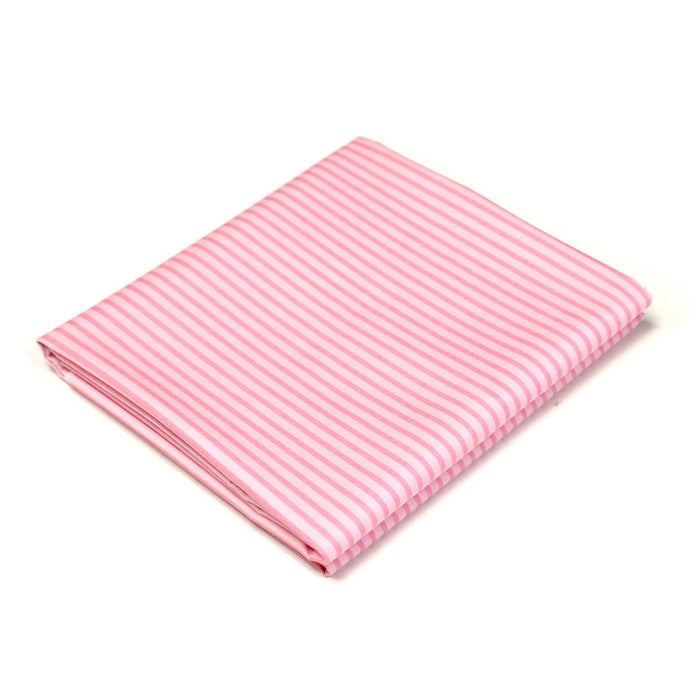 Tissu cotonnade aux rayures roses