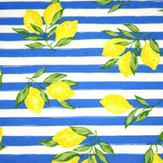 Tissu cotonnade RAYURES et CITRONS : 3 couleurs disponibles - COLLECTION SICILIA - OEKO - TEX STANDARD 100 - TissusPapi.com
